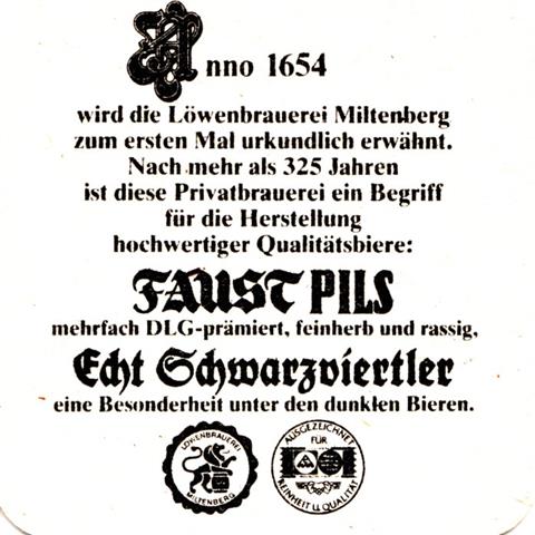 miltenberg mil-by faust l�wenbrauerei quad 1b (180-anno 1654-schwarz)